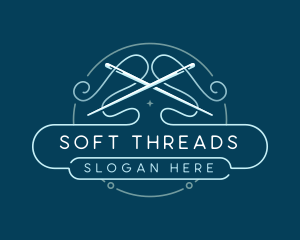 Needle Sewing Thread logo design