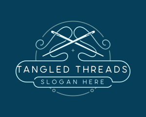 Needle Sewing Thread logo design