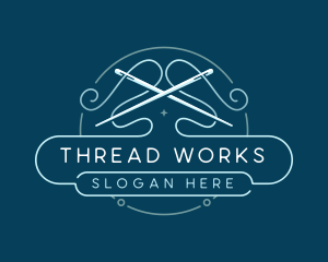 Needle Sewing Thread logo design