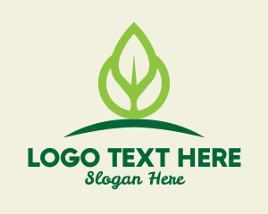 Herb Garden - Eco Leaf Sprout logo design