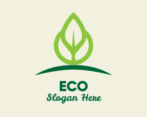 Eco Leaf Sprout Logo