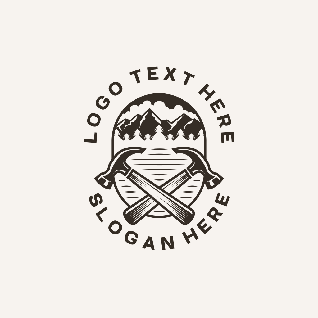 Hammer Carpentry Mountain Logo | BrandCrowd Logo Maker | BrandCrowd ...