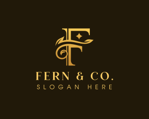 Luxury Elegant Letter F logo design