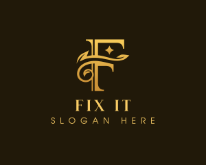 Luxury Elegant Letter F logo design