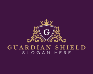 Shield Crown Crest logo design