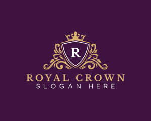 Shield Crown Crest logo design