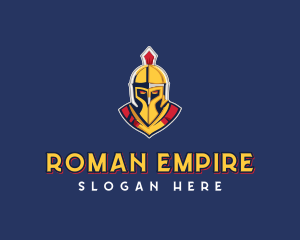 Roman Warrior Helmet logo design