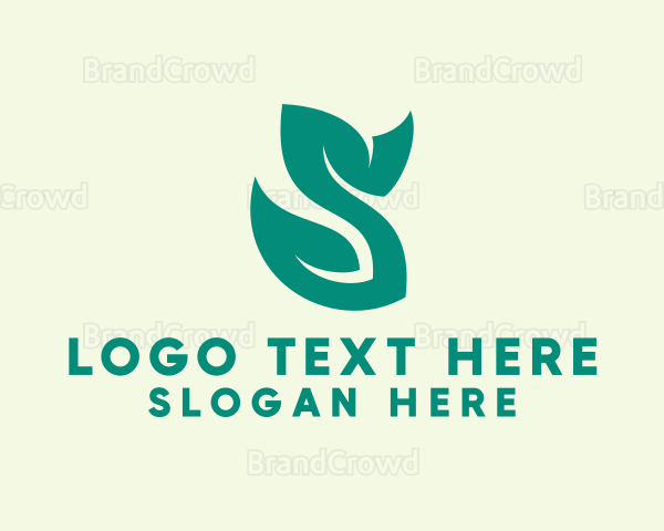 Green Leaf Letter S Logo