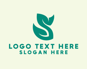 Agriculture - Green Leaf Letter S logo design