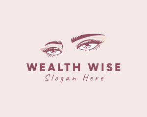 Aesthetic - Female Eyelash Beauty logo design
