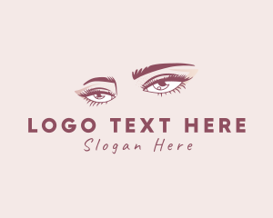 Female Eyelash Beauty Logo