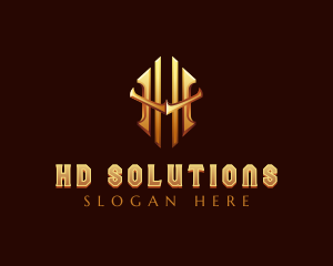 Deluxe Gaming Letter H logo design