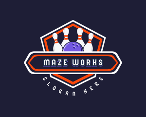 Sports Bowling Tournament logo design