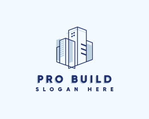 Contractor - Building Contractor Blueprint logo design