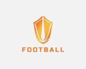 Orange - Sword Protection Shield logo design