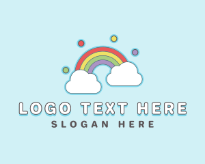 Weather - Rainbow Sky Cloud logo design