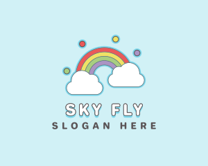 Rainbow Sky Cloud logo design