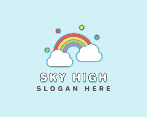 Rainbow Sky Cloud logo design