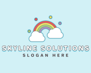 Rainbow Sky Cloud logo design