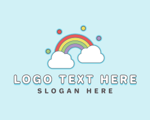 Daycare - Rainbow Sky Cloud logo design