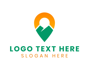 Direction - Mountain Travel Location Pin logo design