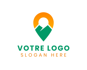 Mountain Travel Location Pin Logo