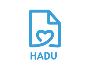 Heart Paper Document logo design