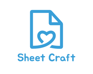 Sheet - Heart Paper Document logo design
