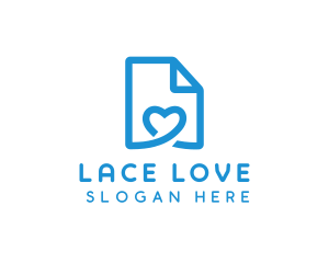 Love Paper Document logo design