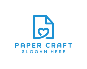 Love Paper Document logo design