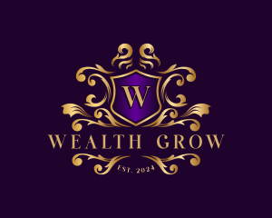 Wreath Royalty Ornamental logo design