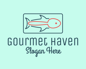 Fish Restaurant Outline  logo design