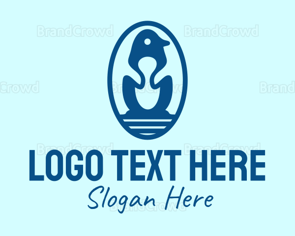 Blue Penguin Egg Logo