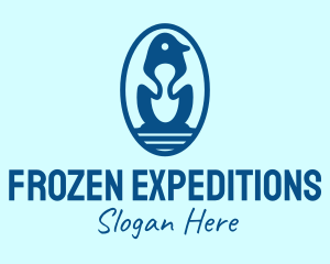 Blue Penguin Egg logo design