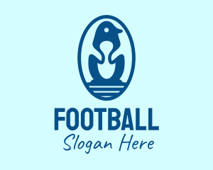 Egg - Blue Penguin Egg logo design