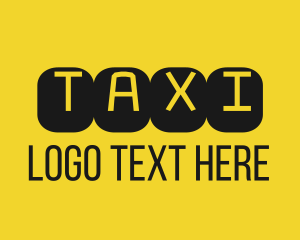 Black And Yellow - Black & Yellow Taxi Text logo design