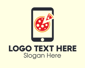 Smartphone - Mobile Pizza Delivery logo design