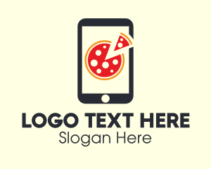 Food Delivery - Mobile Pizza Delivery logo design