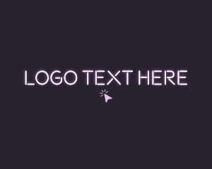 Wordmark Logo - Click Neon Light Wordmark logo design