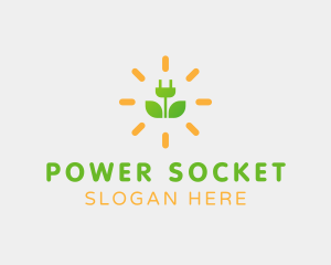 Socket - Eco Plug Socket logo design