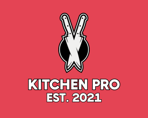 Sharp Kitchen Knife  logo design