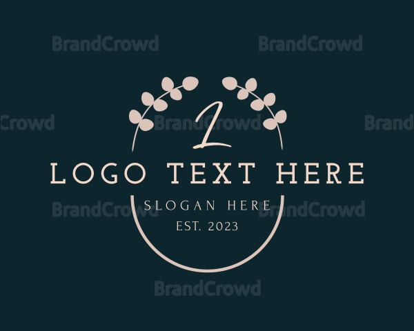 Elegant Floral Wreath Logo