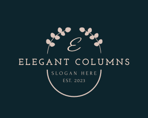 Elegant Floral Wreath logo design