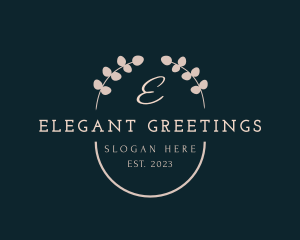 Elegant Floral Wreath logo design