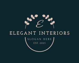 Elegant Floral Wreath logo design