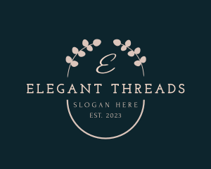 Elegant Floral Wreath logo design