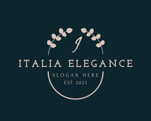 Elegant Floral Wreath logo design