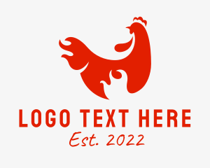 Fast Food - Spicy Chicken Barbecue logo design