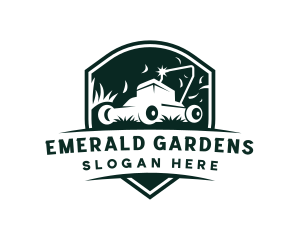 Gardening Lawn Mower logo design