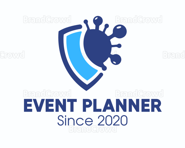 Blue Virus Protection Shield Logo